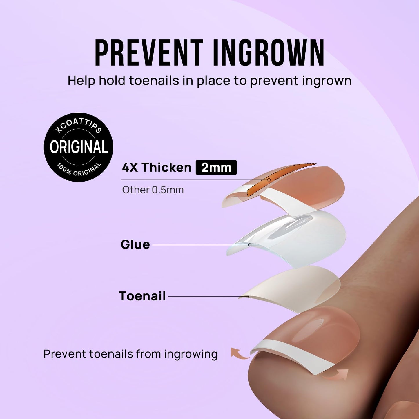 BTArtbox Press on Toenails Short, White French Tips Toenail Press Ons Square for Women, Light Weight Press on Toe Nails with Glue, Fake Toenails in 16 Sizes- 32 Toenails Kit, Timeless Grace