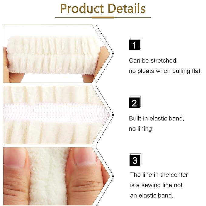 VELSCRUN Spa Headband, Makeup Face Wash Skincare Headbands, Bow Hair Band Party Favors for Washing Face, Stocking Stuffers For Women Teen Girls Christmas Gifts Hair Accessories Beige Coffee Color