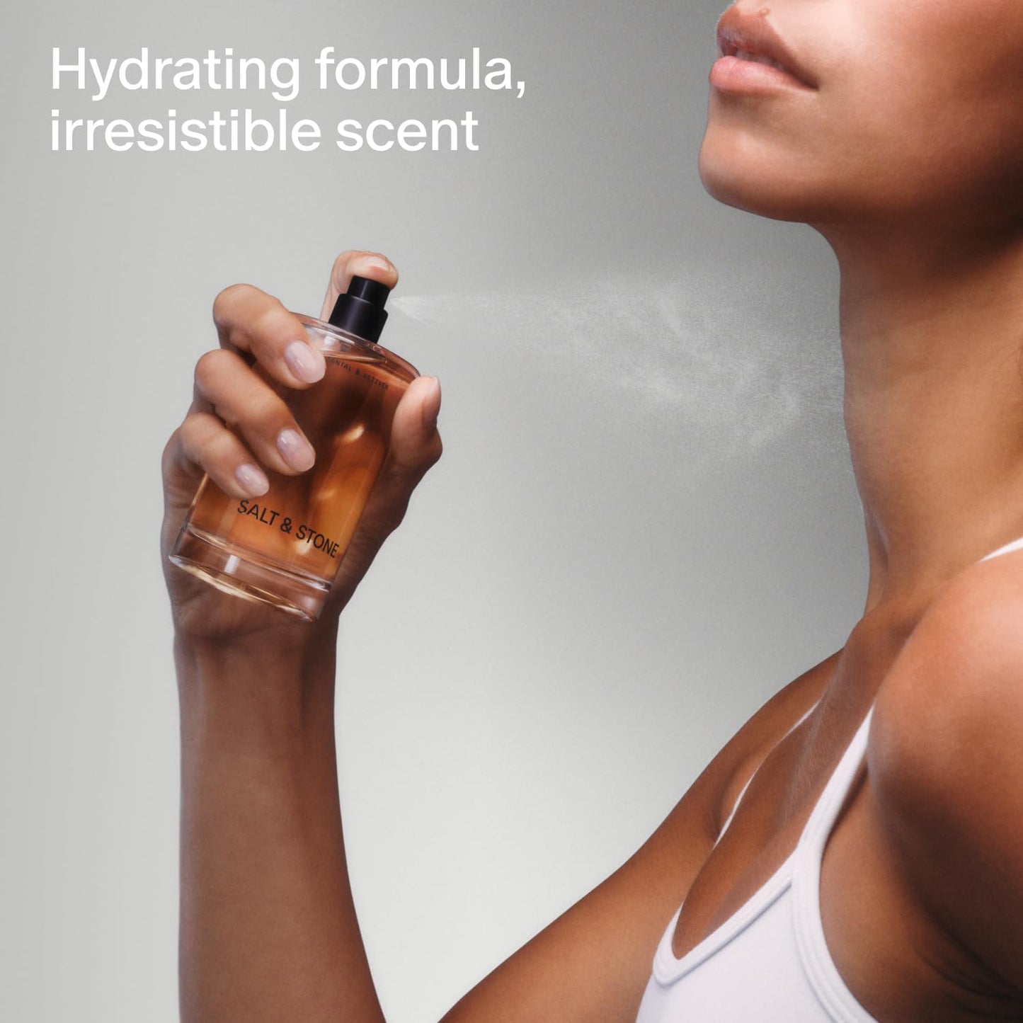 Salt & Stone Body Mist | Saffron & Cedar | Skincare Infused Hair & Body Spray for Women and Men | Hydrating Fragrance with Glycerin and Red Algae | Vegan, Cruelty Free, 3.4 fl oz