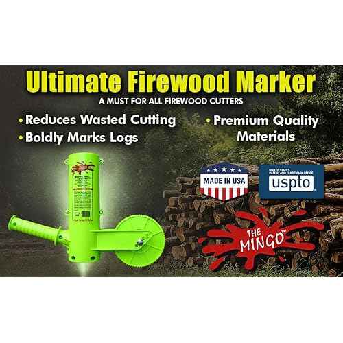 THE MINGO Marker Firewood Measuring Tool - Chainsaw Firewood Marking Tool With 18 Inch Marking Wheel - Log Paint Marker -Firewood Measuring Tool - Logging Tools (Mingo Marker With 18" Wheel)