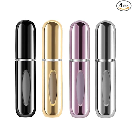 Yamadura Portable Mini Refillable Perfume Atomizer Bottle Spray, Atomizer Perfume Bottle, Scent Pump Case, Perfume Atomizer Travel (5ml, 4 Pack)
