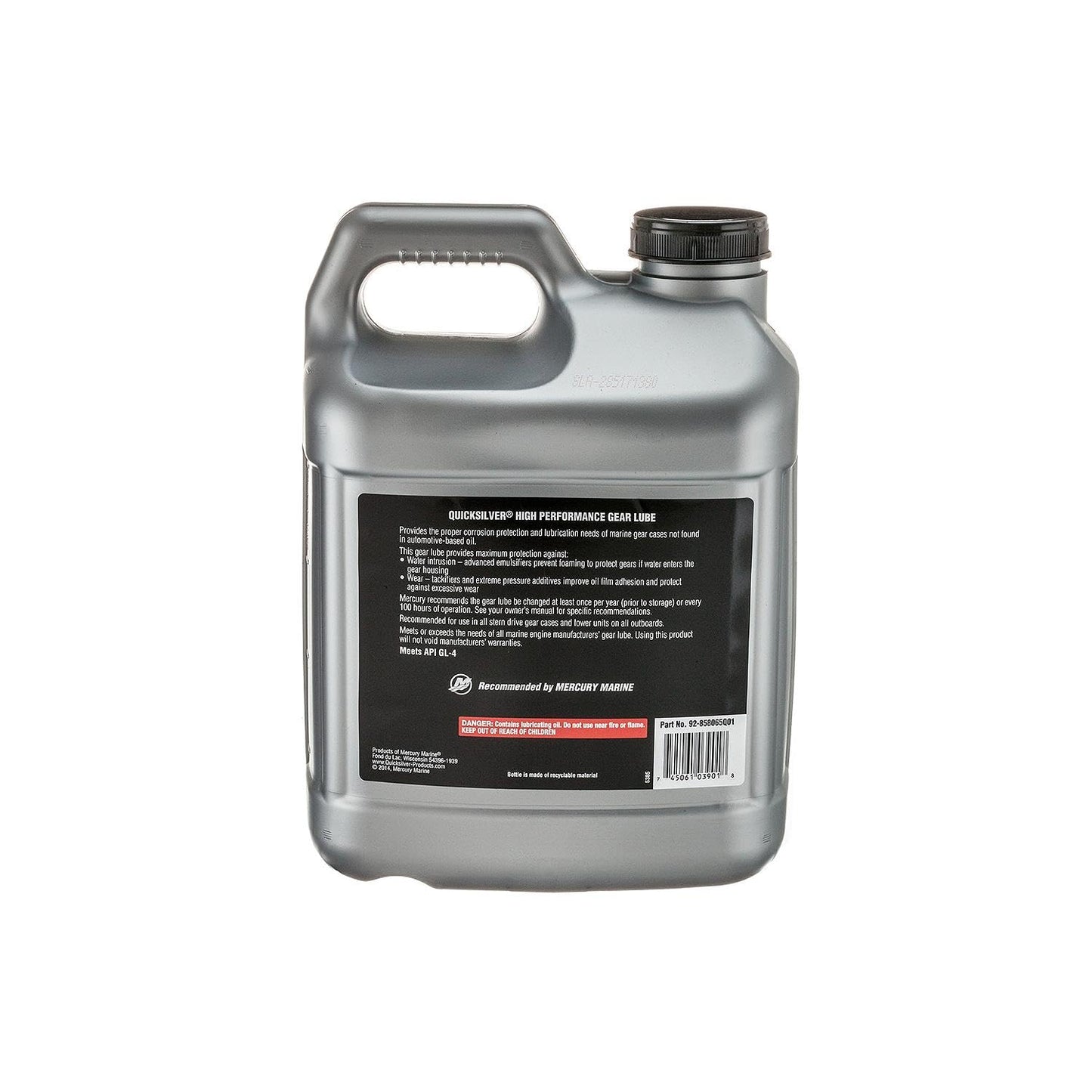 Quicksilver High Performance SAE 90 Gear Lube for Mercury Outboards and MerCruiser Sterndrives, 2.5 Gallon
