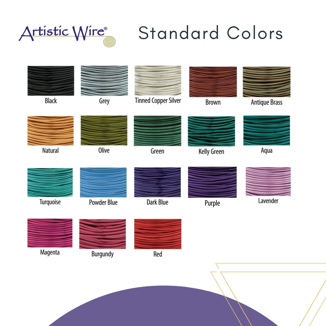 Artistic Wire, 28 Gauge Silver Plated Tarnish Resistant Colored Copper Craft Wire, Chartreuse, 40 yd