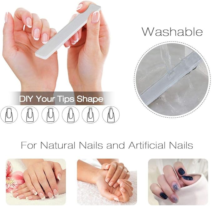 Best Washable Nano Glass Nail File with Case and Chamois Buffer for Nail Wax Cream beUakso Premium Upgrade Nail Buffer and Shine Kit For Natural and Acrylic Nail Files and Buffers with Flower Box