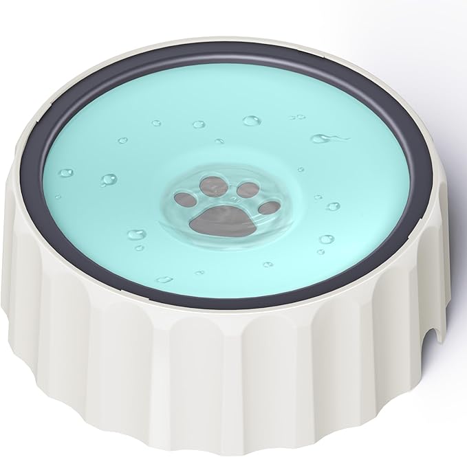 Dog Small Animals Water Bowl No Spill 70oz/2L Large Capacity Dispenser Non Slip No Splash Small Animals Bowl Pet Slow Feeder No Drip Dog Water Bowl on Vehicle for Dogs and Cats - Green