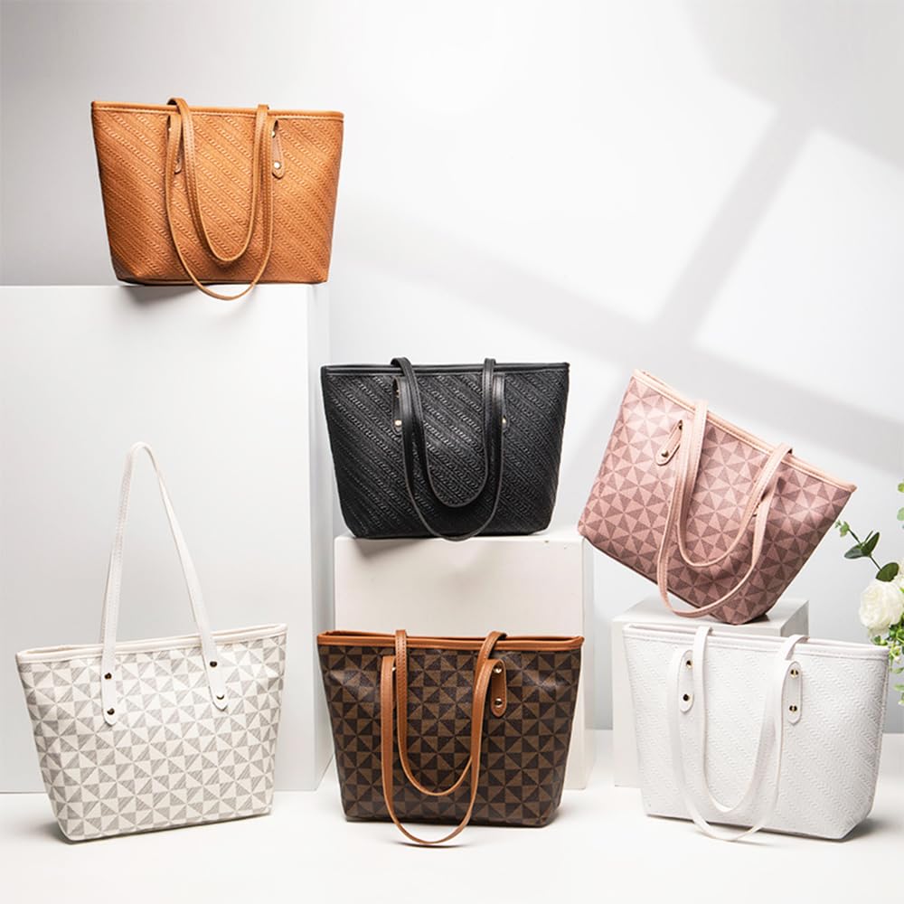 Tote Bag for Women Wide Shoulder Strap Top-handle Satchel Purse Handbags Printing Travel Large Shoulder Bag for Work Purse