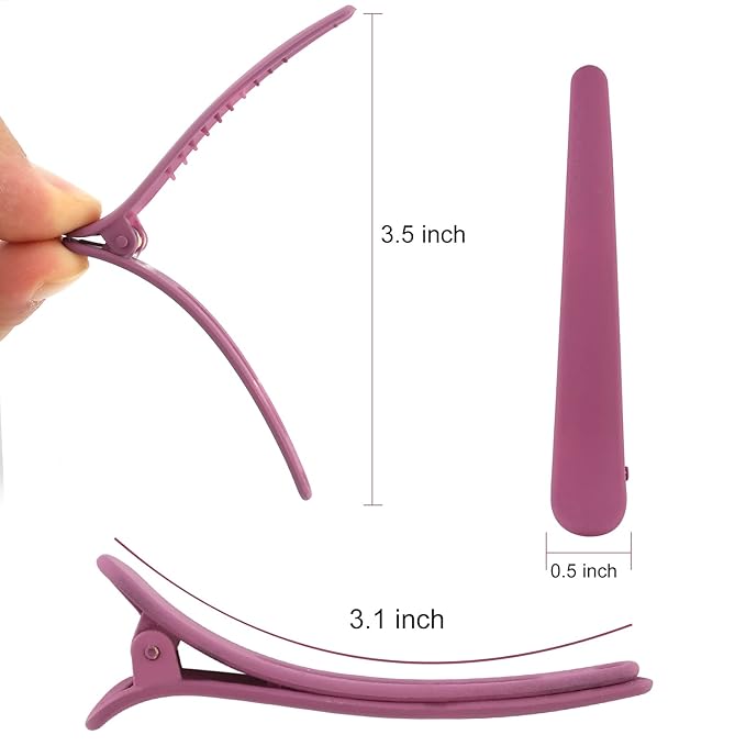 YISSION 12 PCS Hair Clips for Styling Sectioning, 3.1 Inch Matte Alligator No-Crease Duck Billed Hair Barrettes, Hair Styling Accessories for Women Girls