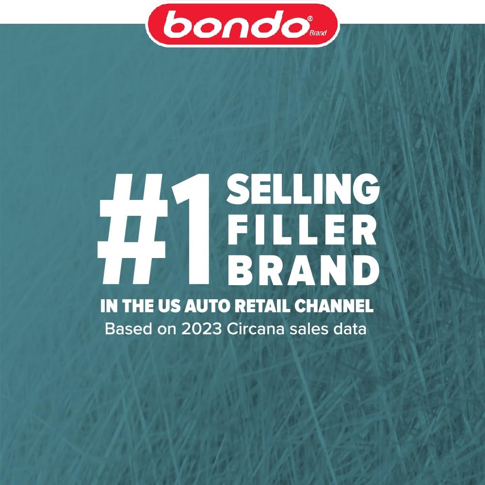 3M Bondo Short Strand Fiberglass Reinforced Filler 1.37 LB (621 g) with Bondo Cream Hardener 0.5 oz (14g), Repair Holes Up To 0.5 IN, Waterproof (SS-PT-ES)