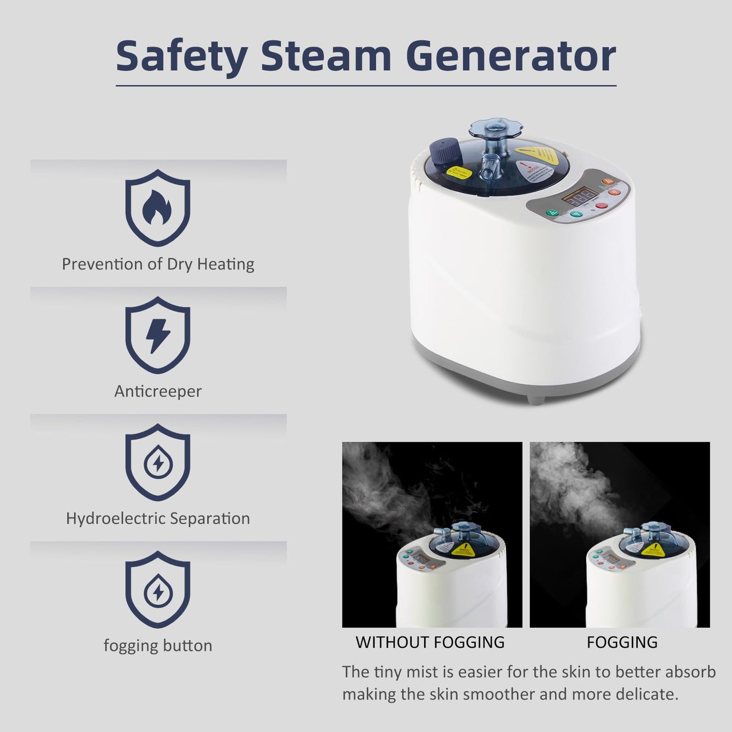 ZONEMEL Portable Steam Sauna, Full Body Home Sauna Spa, 1 Person or 2 Person Share Saunas, 2L Steam Generator with Remote Control (Black, L 33.5”x W 32.3”x H 41.7”)