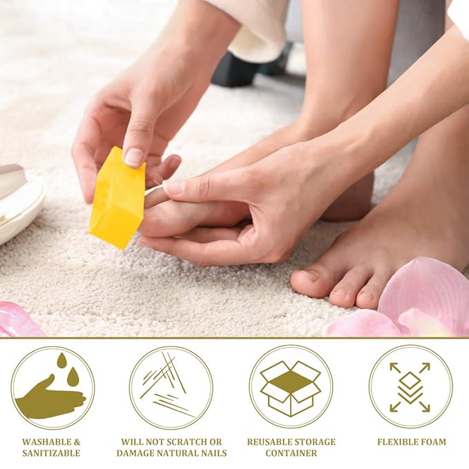 ForPro Professional Collection Ultra Gold Buffing Block, 240 Grit, Four-Sided Manicure & Pedicure Nail Buffer, 3.75" L x 1" W x 1" H, 20-Count