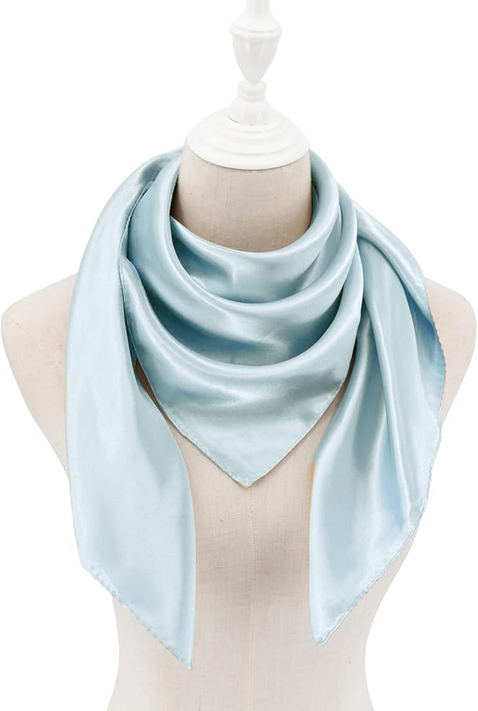 vimate 35" Square Silk Like Head Scarf - Women's Fashion Satin Scarf Bandana for Hair Wrapping at Night.