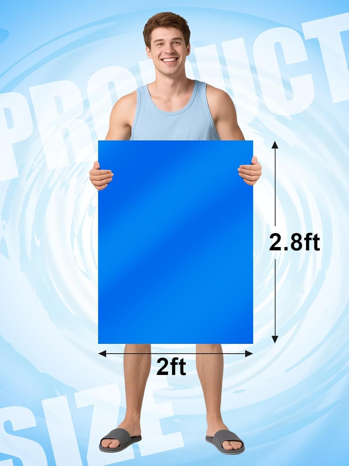 Aulock 2.8ft x 2ft Large Clear Pool Liner Repair Patch - Self-Adhesive Vinyl Patch Kit for In-Ground or Above Ground Pools Inflatable Swimming Pools, Blue