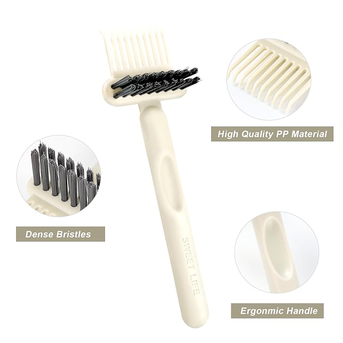 Boar Bristles Hair Brush for Women and Men, Detangling Hair Brush for Smoothing Massage Add Shine, Nylon&Boar Bristles Detangler brush for Hair Healthy (Cleaner-White)