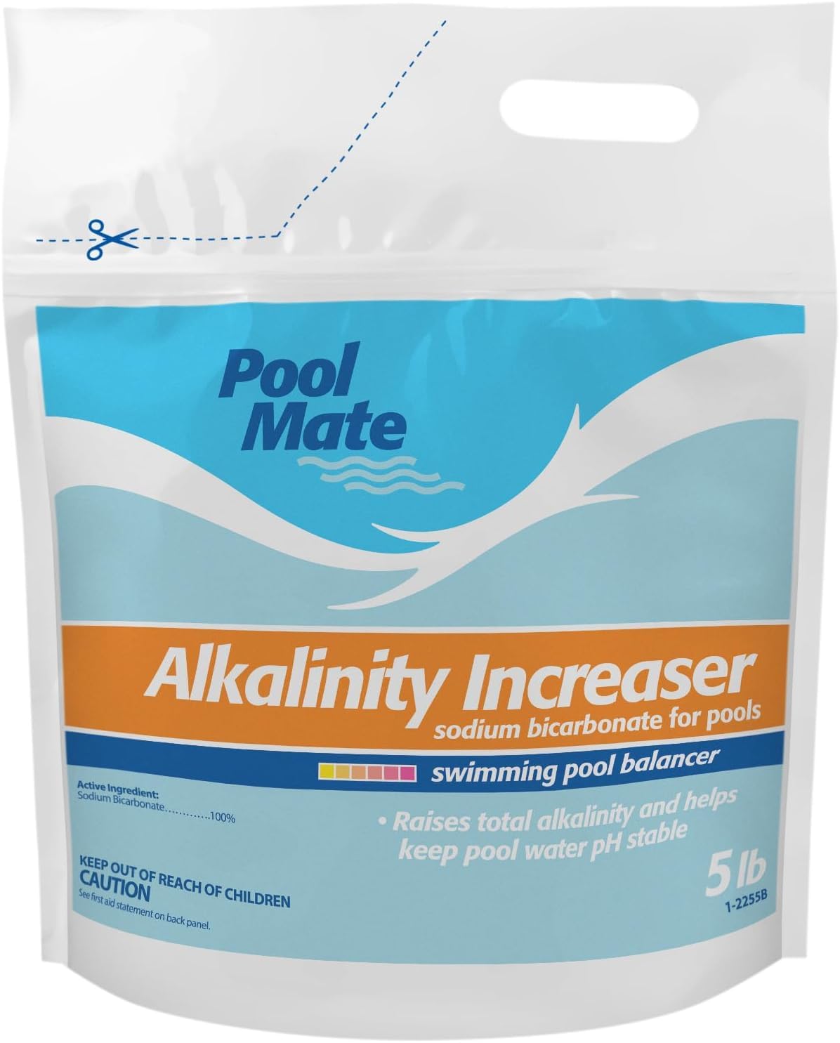Pool Mate 5-Pounds Premium Alkalinity Increaser for Swimming Pools, 100% Sodium Bicarbonate