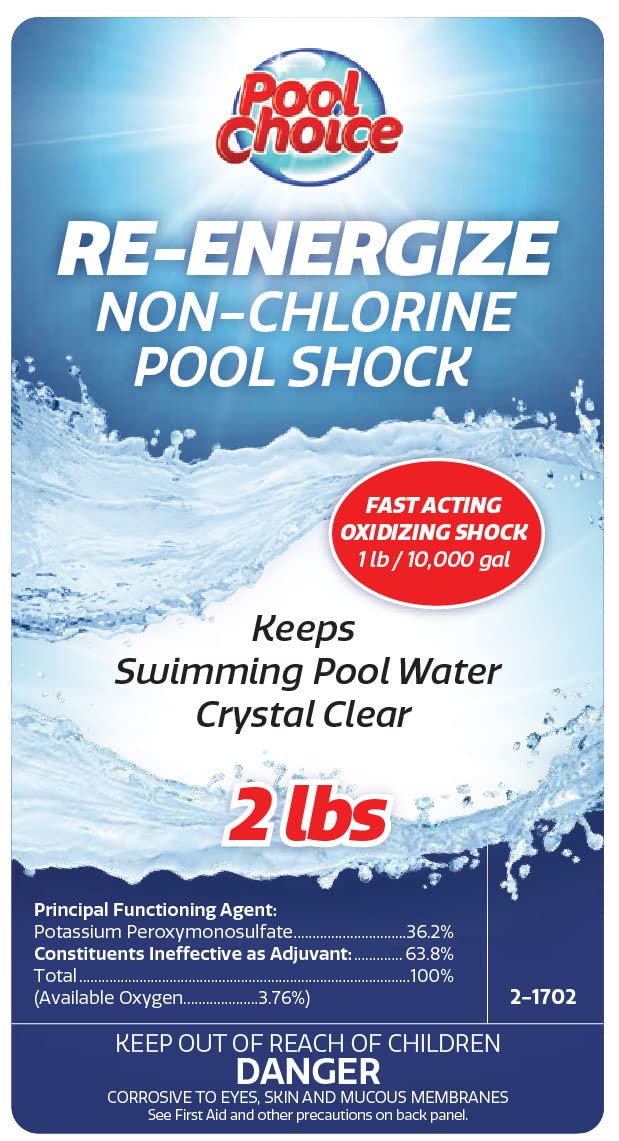 SpaChoice 2-Pounds Premium Re-Energize, Non Chlorine Pool Shock, Made in USA