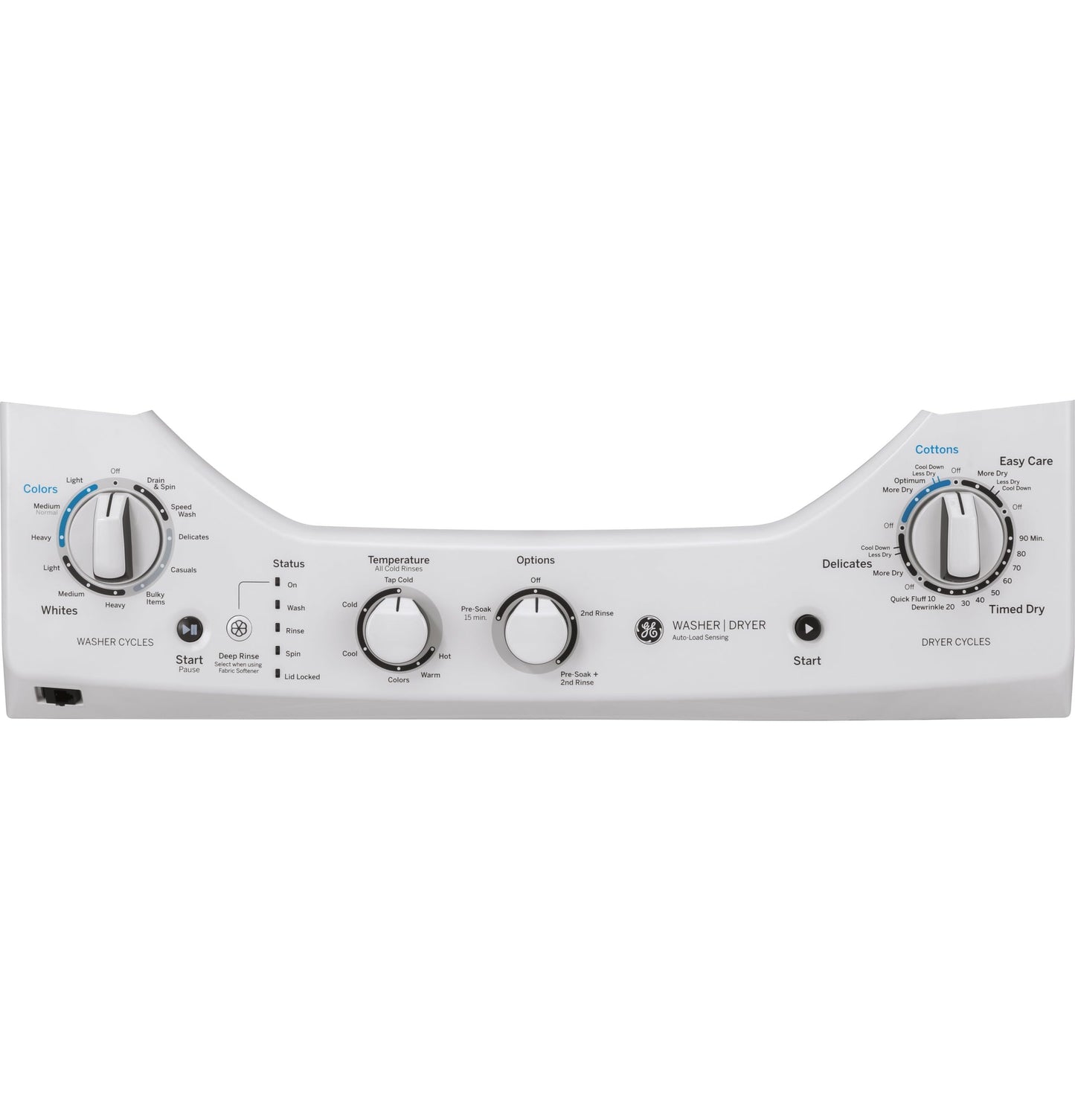 GE Unitized Spacemaker® 3.8 Cu. Ft. Washer and 5.9 Cu. Ft. Electric Dryer Laundry Center, 27-Inch, White – GUD24ESSMWW