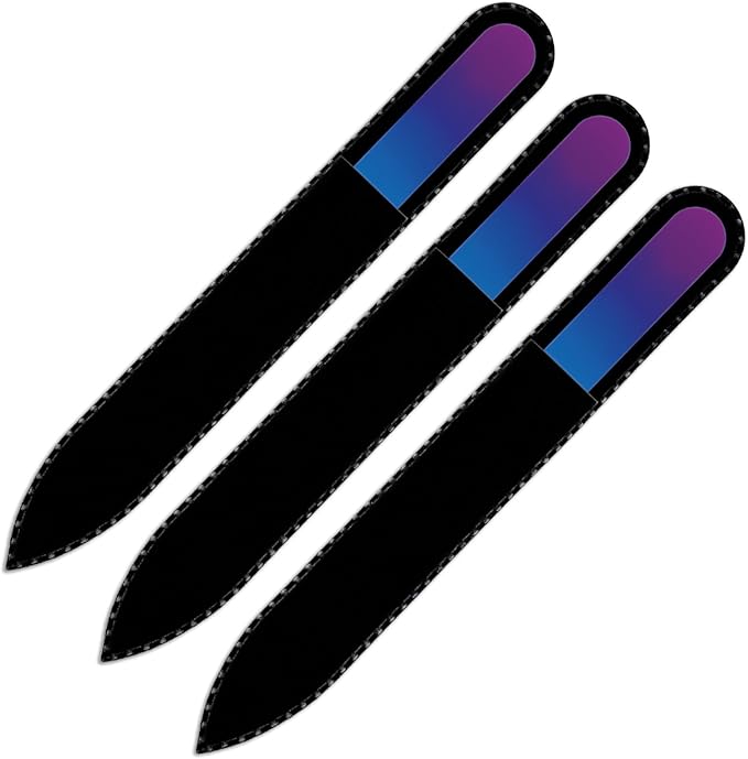 Mont Bleu Rainbow Glass Nail File - Czech Tempered Glass - Handmade in Bohemia-Czech Republic - Premium Women's Nail File