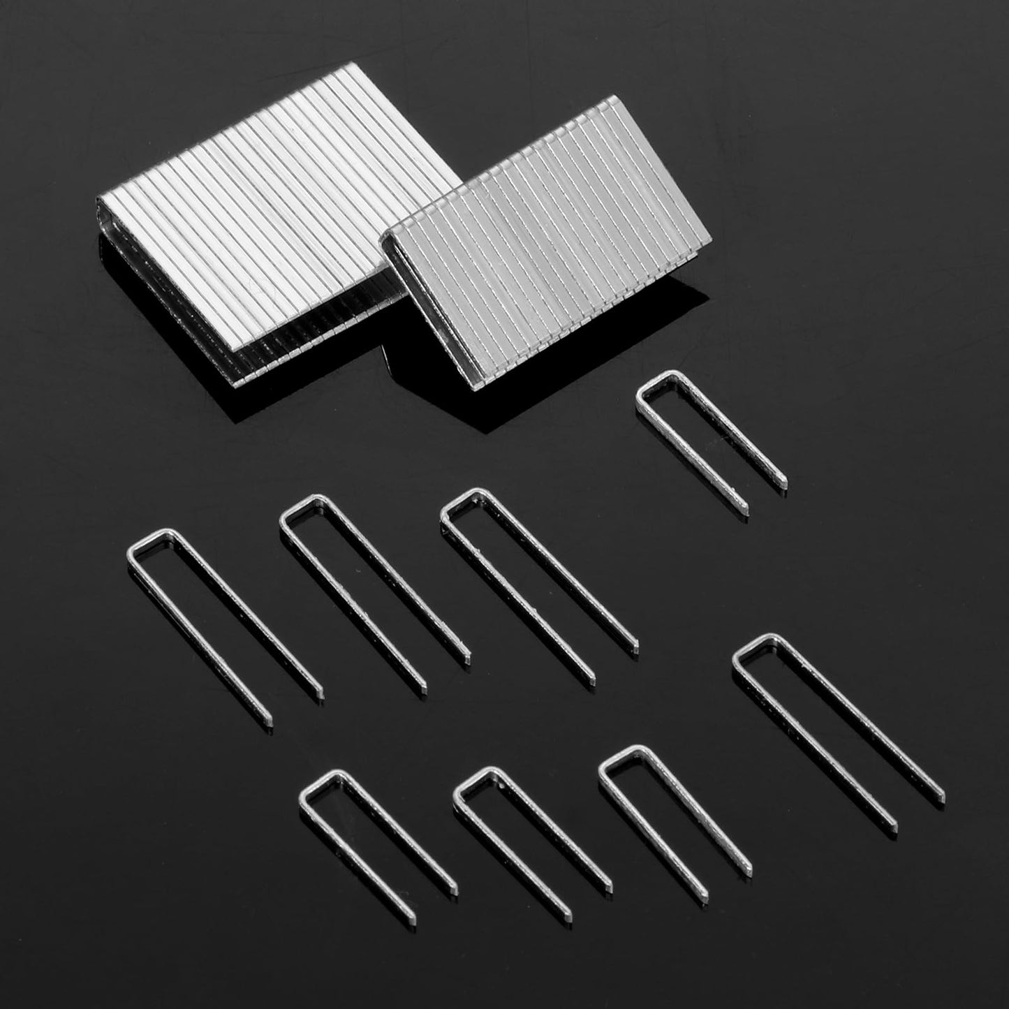 80Pcs Shutter Staples Louver Staples for Shutter Repair Pins Plantation Shutters Replacement Pins Shutters Louver Pin Staple Assortment (0.6 X 0.19, 0.75 X 0.19), Stainless Steel, Silver