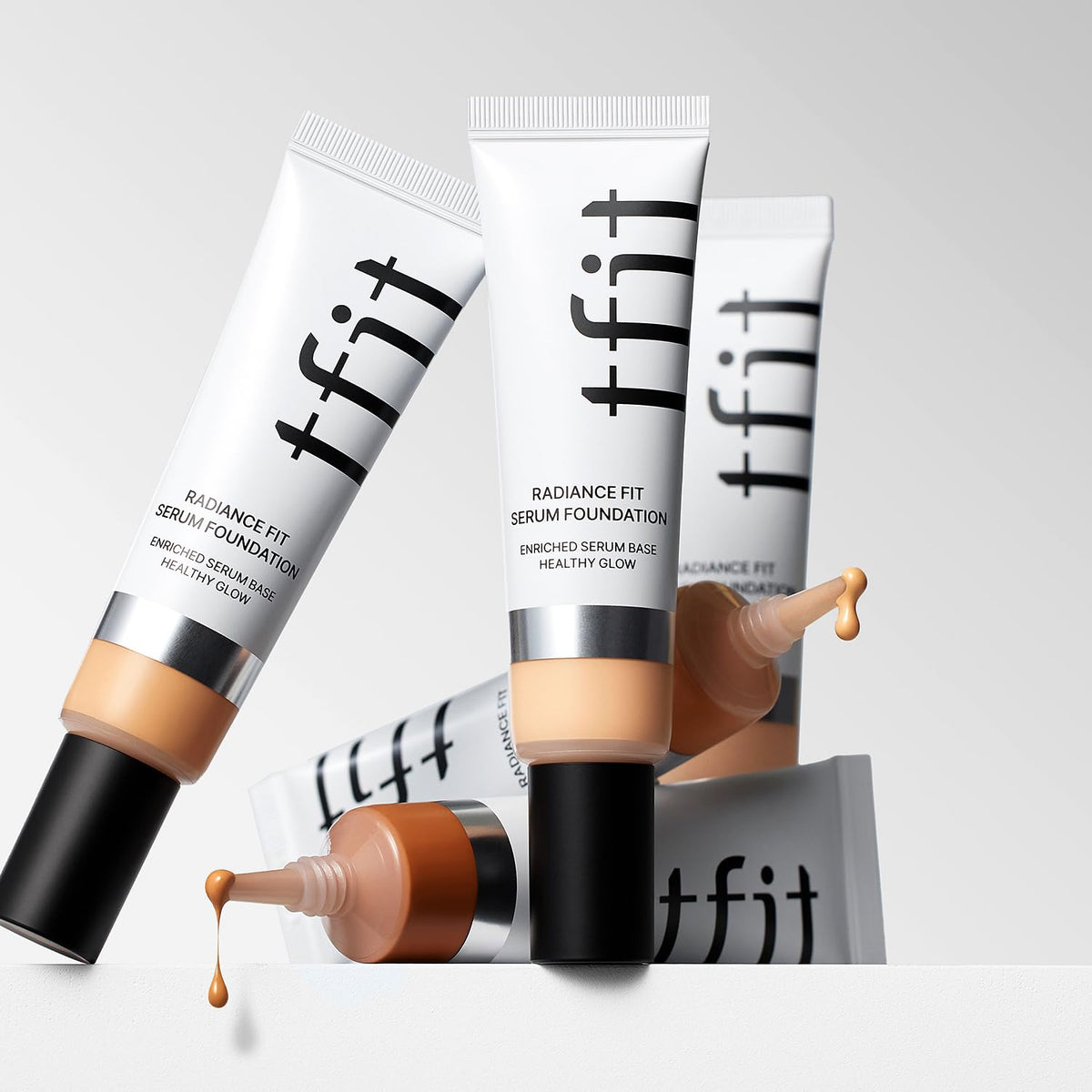 TFIT Radiance Fit Serum Foundation - Flawless Coverage, Dewy finish, Long-lasting Waterproof and sweatproof,Lightweight,Creamy Natural,1.05 Oz. (C07 Maple, 1.05 Oz.)