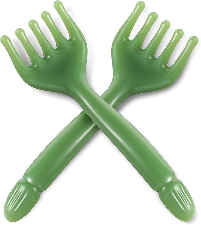 2Pcs Head Massager Manual Hair Scalp Massager Gua Sha Five Claw Massage Tool Comb Portable Handheld Resin Relax Tool for Father's Day Mother's Day Gifts (Green)