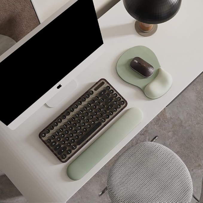 ErgoComfort Gel Wrist Rest Mouse Pad-Ergonomic Office Mousepad with Wrist Support-Non-Slip, Design Desk Accessories Mat for Home&Game Decor (06Minty Dream)