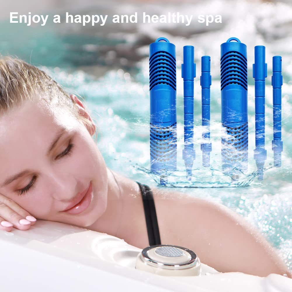 Joepoe SPA Mineral Sticks for Hot Tub, Hot Tub Stick with 4 Months Lifetime Universal for Hot Tub & Pool, Spa Mineral Cartridge Keeps Water Crystal Clear (Blue,2-Pack)