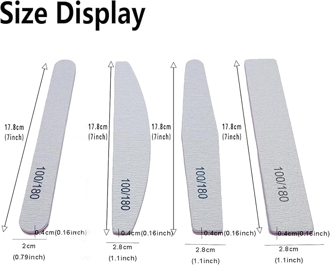 12pcs Diamond-Shaped, Sand Grain Nail Files for Crystal Nails, Rectangular Double-Sided Nail Files, Professional Nail polishing Files