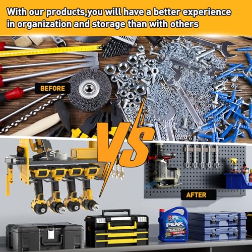 Wall Mount for EGO-Compatible Tools ? 3-Layer Adjustable Garage Organizer 200lbs ? Heavy Duty Hanger for Leaf Blower, Trimmer, Weed Eater