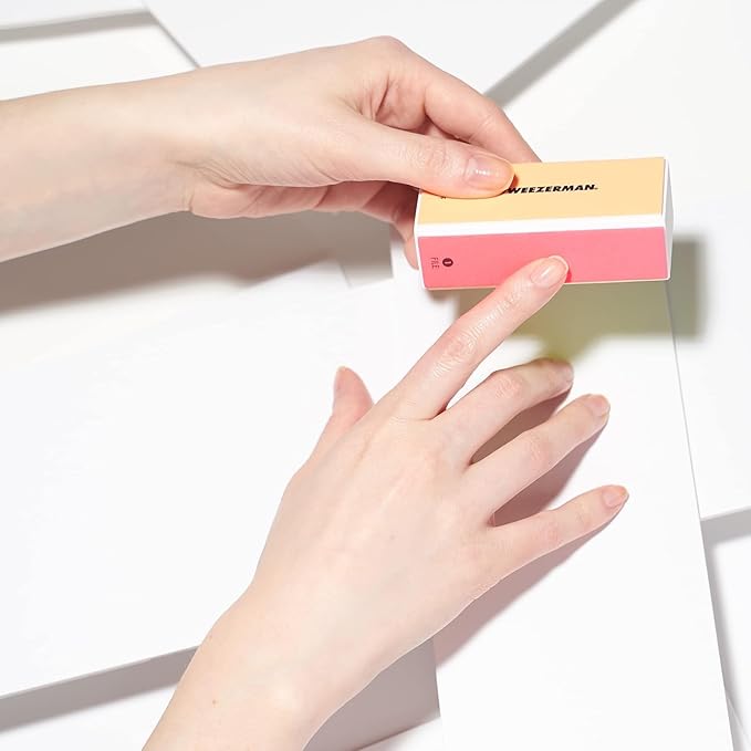 Tweezerman Neon 4-in-1 File, Bluff, Smooth & Shine Block