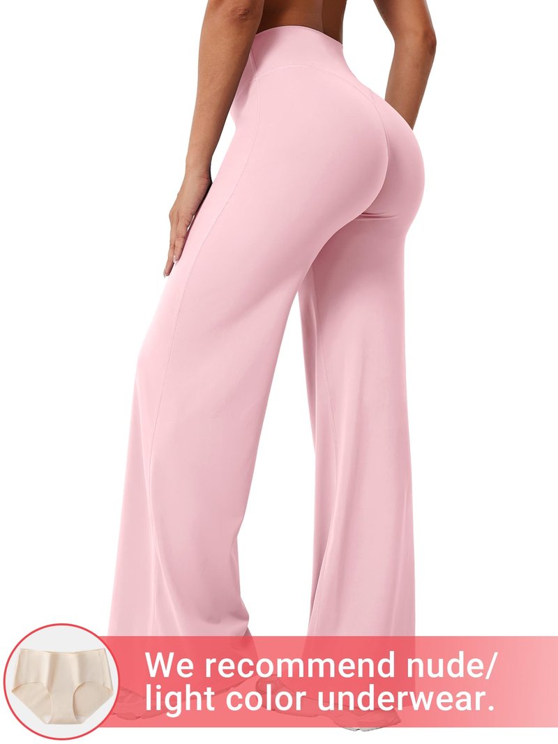 YEOREO Workout Leggings Womens No Front Seam Straight Leggings 31.5" High Waist Buttery Eddiy Gym Yoga Pants Light Pink S