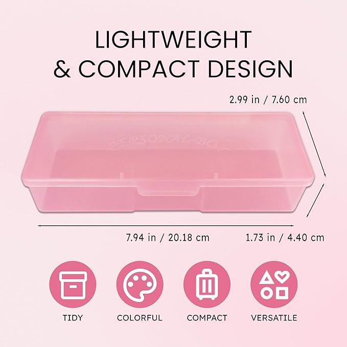 Beauticom Personal Box Storage Case for Professional Manicurist Nails Pedicure (Large Size) (1 Piece, PINK)