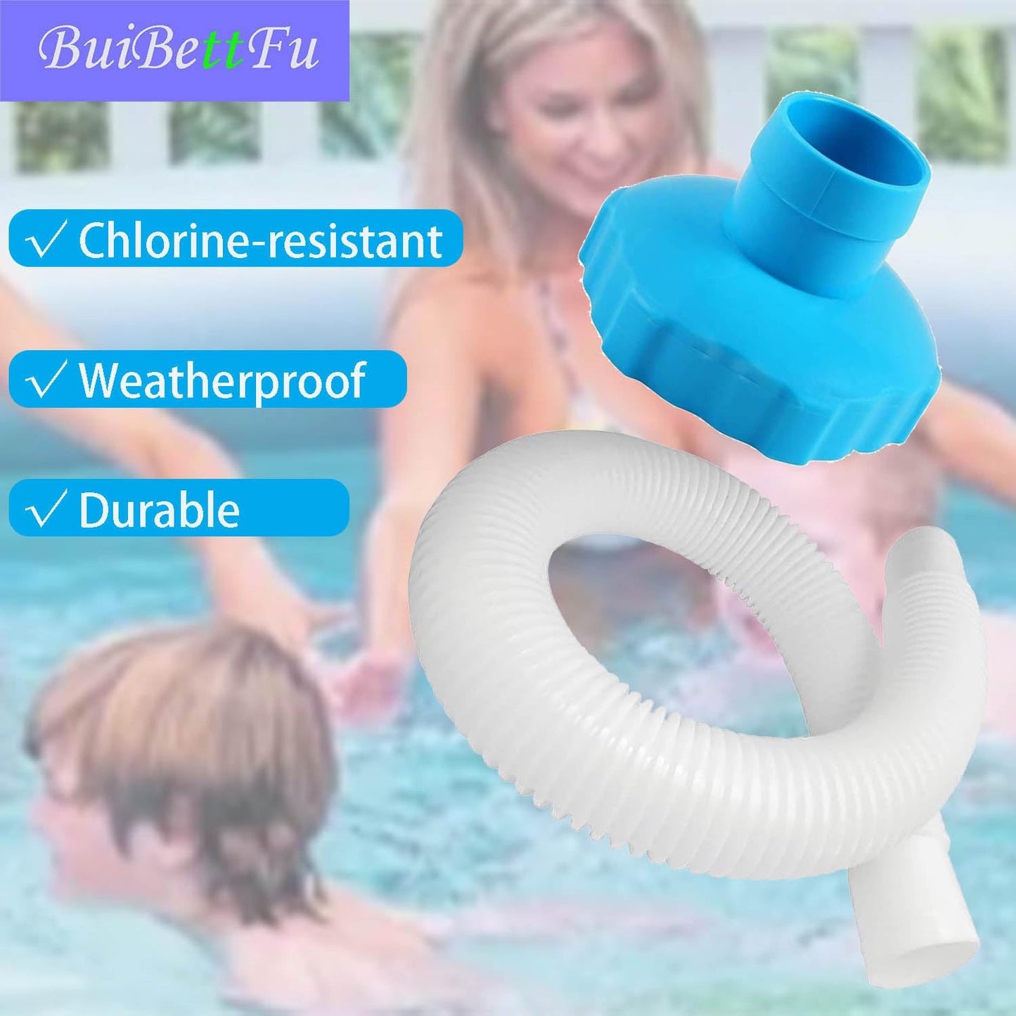 25016 Above Ground Pool Skimmer Hose and Adapter B Replacement Part Set Compatible with Intex Above Ground Pool Skimmer