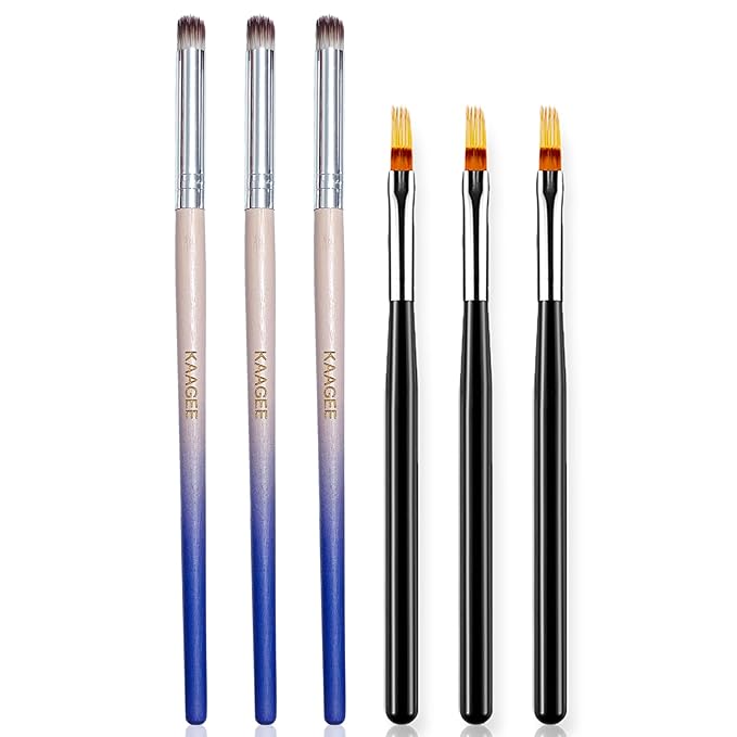 6Pcs Ombre Nail Brush Nail Art Brushes Nail Ombre Brush Nail Gradient Painting Pen Ombre Brush for Gel Nails Acrylic Manicure Brush Nail Art Tools