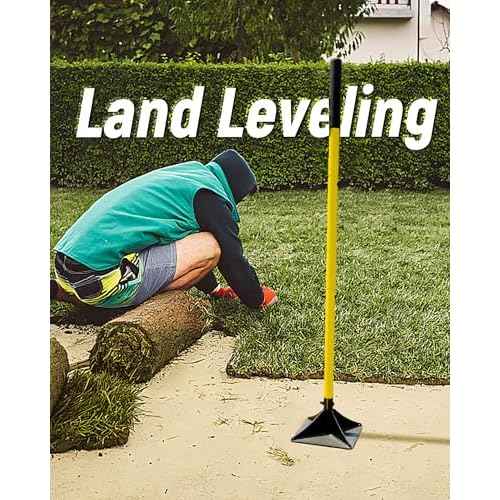 10"x10" Steel Tamper with 48" Handle, Heavy Duty Hand Compactor Tool for Leveling Soil, Gravel, Sand, Asphalt, Ground, Paver, Driveway, Garden, Yard, and Blacktop Repair