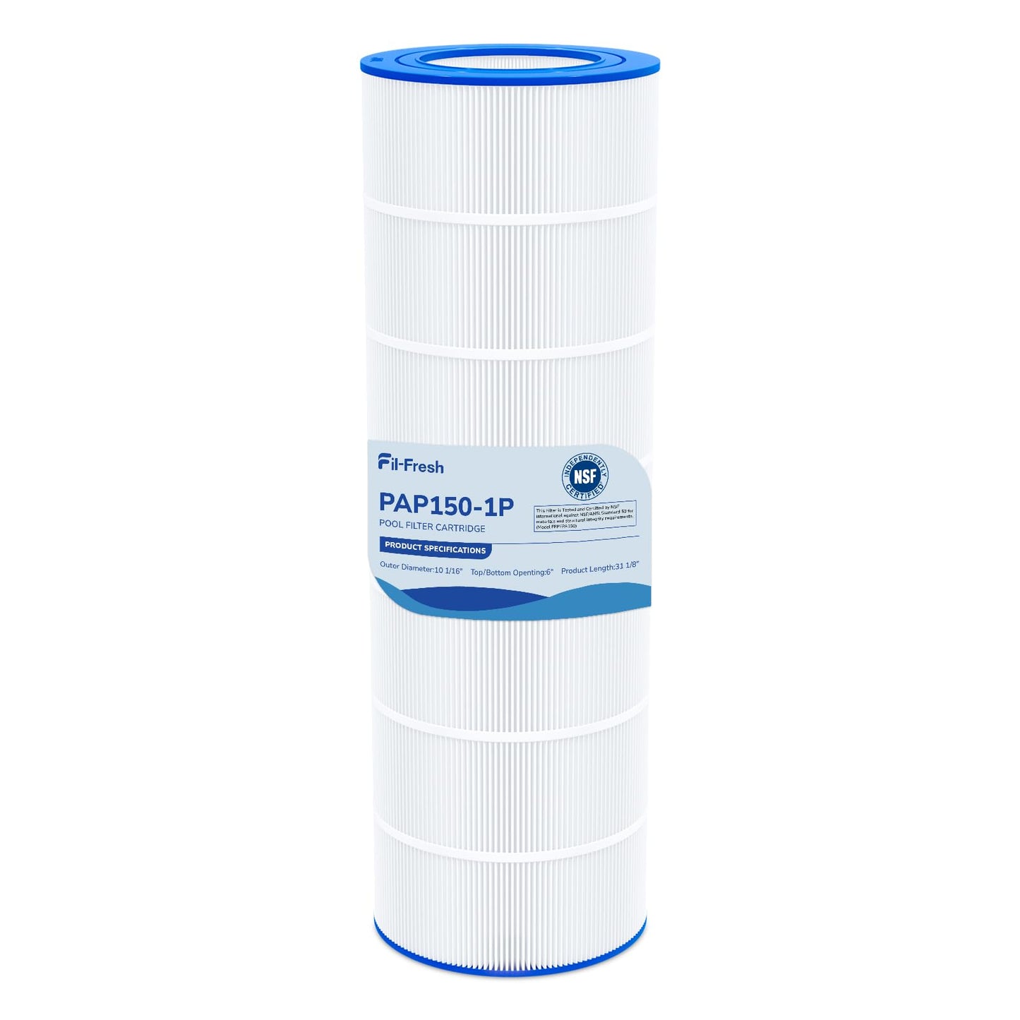 Fil-fresh CC150 Pool Filter Cartridges Compatible with Pentair Clean & Clear 150, Replacement for Pleatco PAP150, Pentair R173216, Unicel C-9415, 150 sq.ft