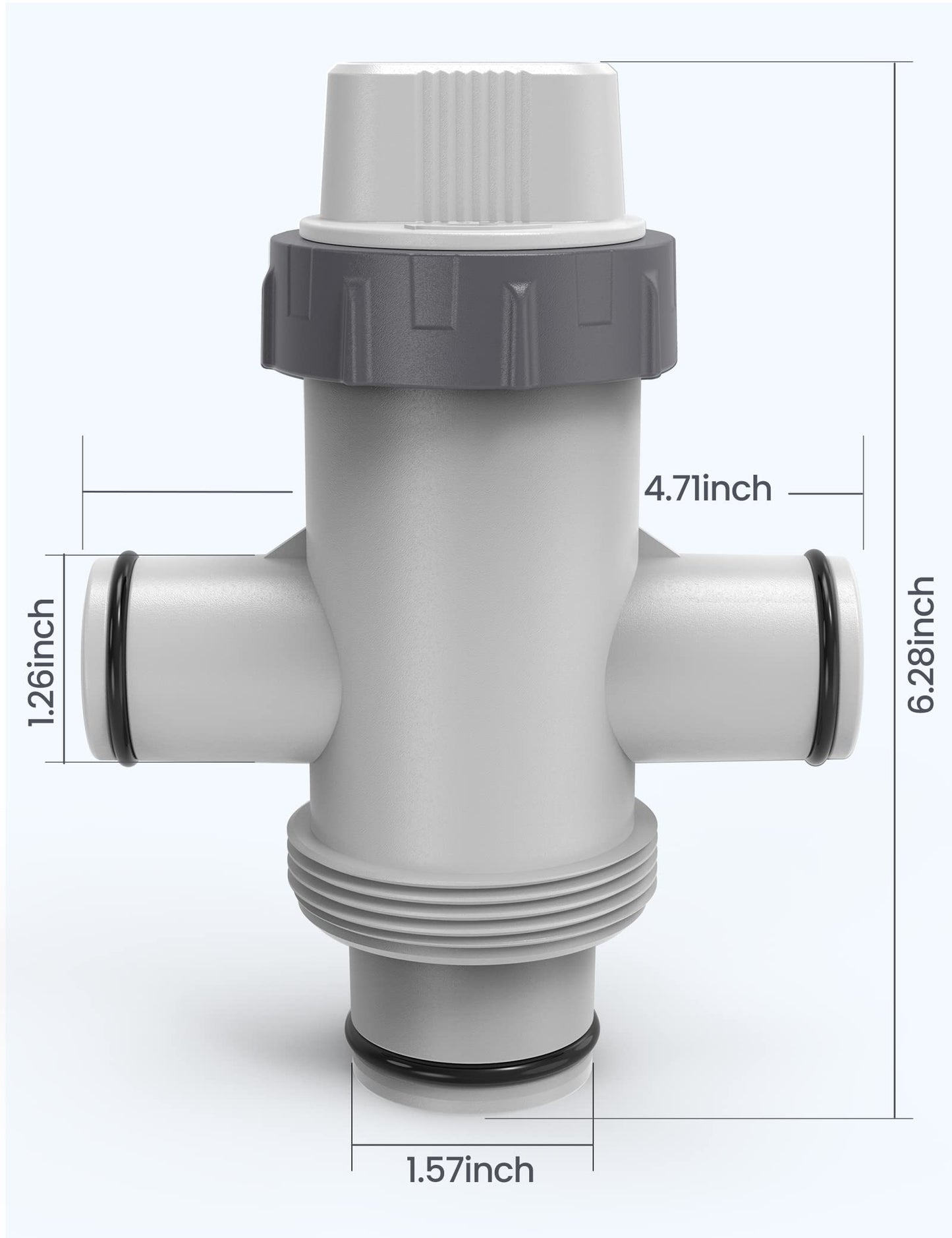POOLHACKER Dual Split Hose Plunger Valve, Above Ground Pool Parts, Pool Accessories and Replacement Parts for Coleman