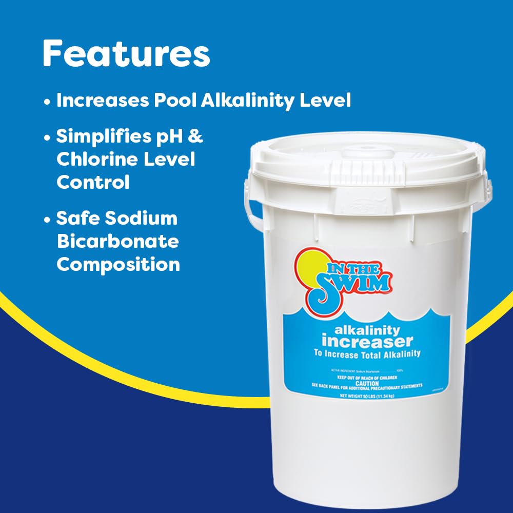 In The Swim pH Increaser and Alkalinity Increaser Bundle: Includes 25 Pound Bucket of pH Increaser and 25 Pound Bucket of Alkalinity Increaser - for Perfectly Balanced Swimming Pool Water