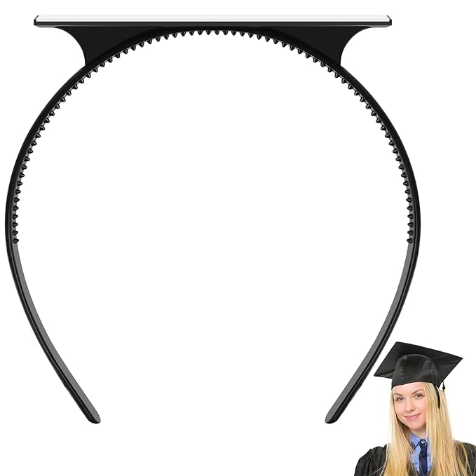 Phoncoo 1 Pack Graduation Cap Headband, Upgrade Grad Cap Headband Insert - Secures Your Graduation Caps and Keeps Hairstyle