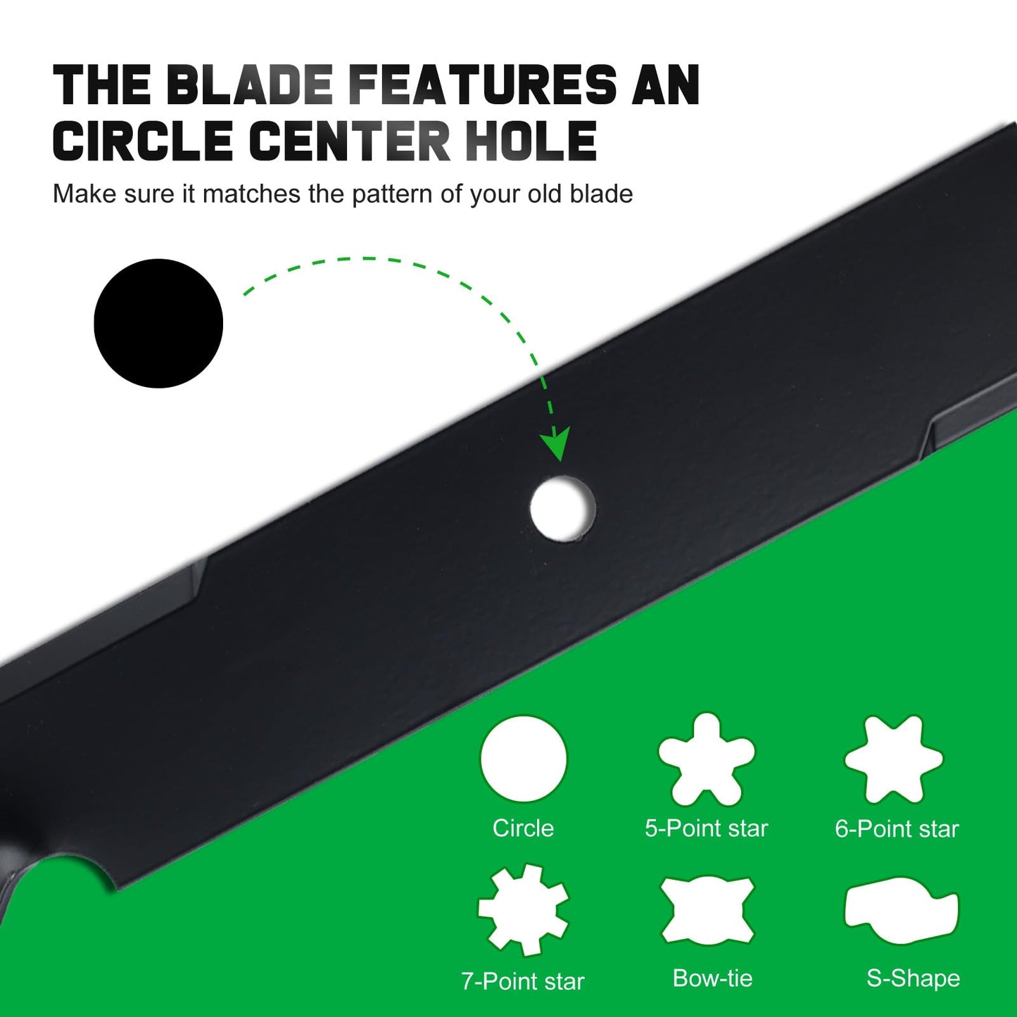 Grasscool 5101755 5101755s Blades Compatible with Ferris Scag Turf Tiger Bad Boy Simplicity 61" Zero Turn Mower Replace for 5020842 48111 481708