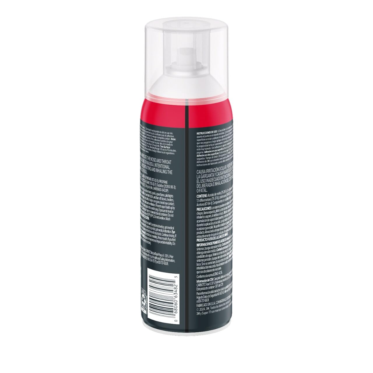 3M Super 77 Multi-Surface Spray Adhesive, 7.35 oz., Low VOC, Quick Bond, Fast Drying, Clear Finish for Foil, Foam, Paper, Metal, Plastic, Fabric, and Cardboard (77-10-NAT), 4-Pack