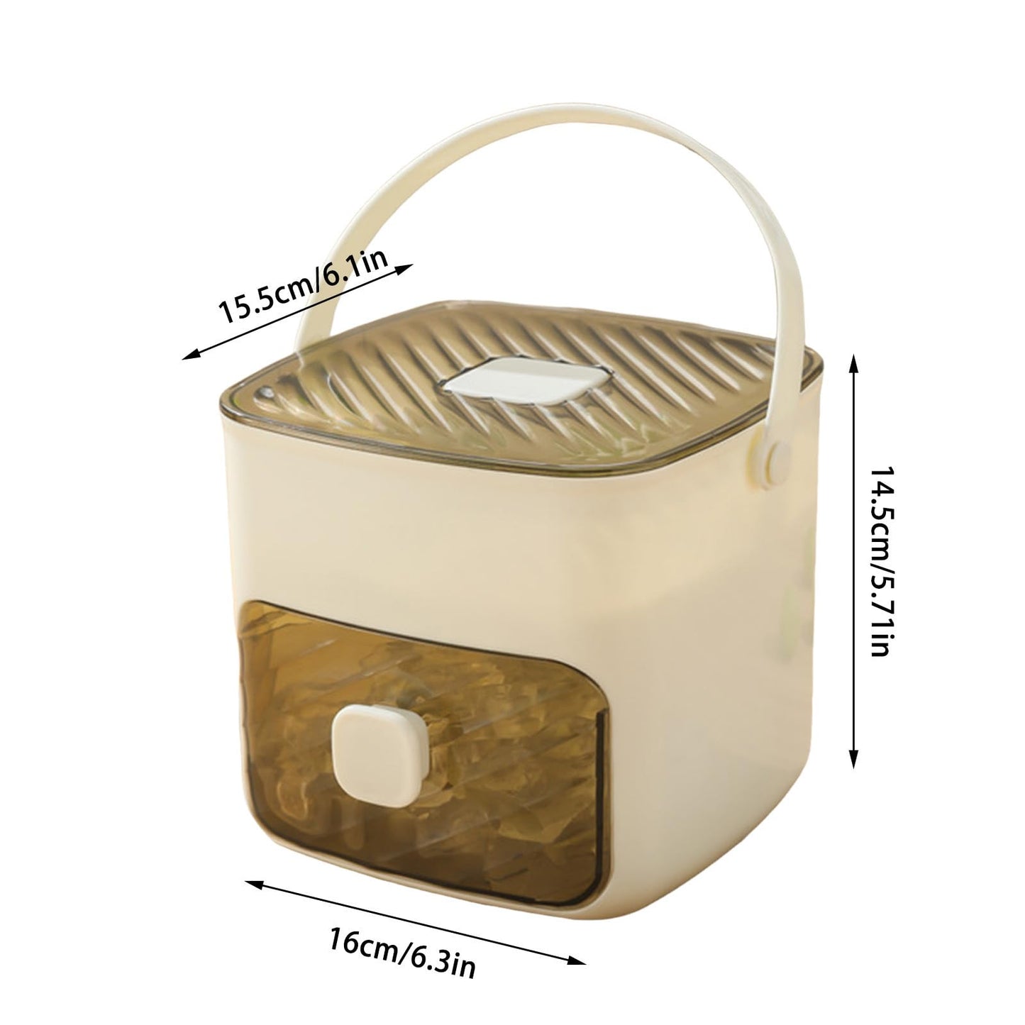 Portable Ice Maker for Freezer with Ice Bin Fast Making, Stackable Ice Cube Maker, Compact Countertop & Storage Drawer | One-Touch Operation for Home, Office,Household & Outdoor Use (White)
