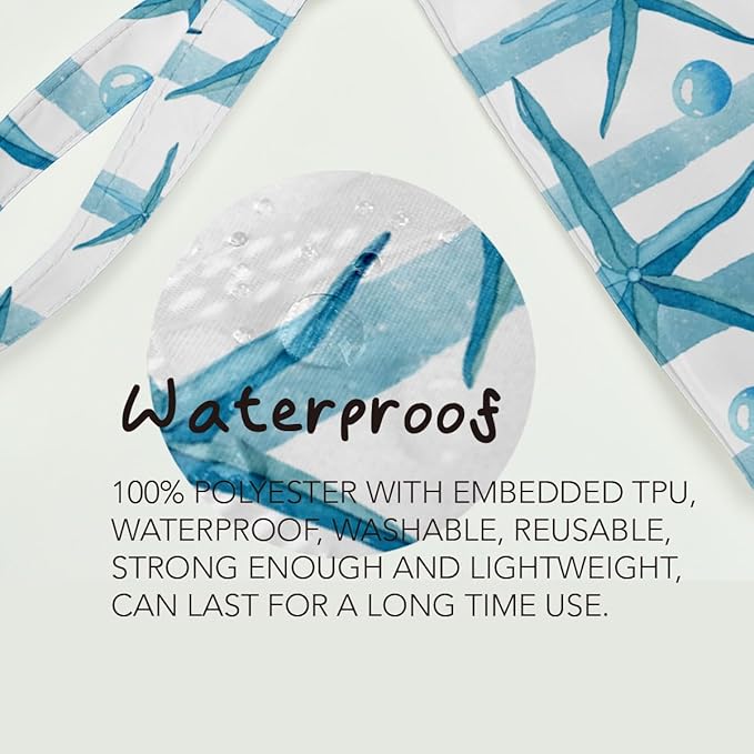 Fokongna Wet Bag Travel Wet Dry Bag for Swimsuit Beach Pool Diapers Dirty Yoga Gym Clothes Zipper Pouch for Women Sister Friends Ocean Sea Shells Beach Starfish Gifts