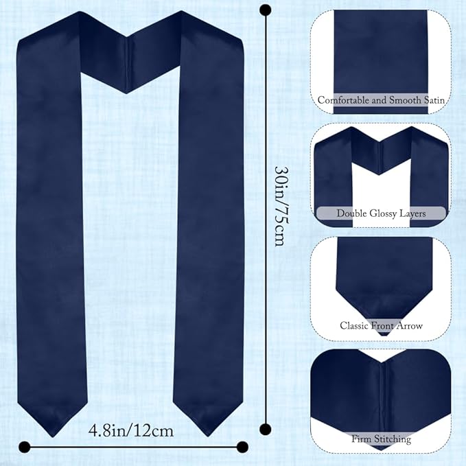 Graduation Stole Graduation Sash Unisex Adults Class of 70'' Stoles for Academic and Choral Ceremony