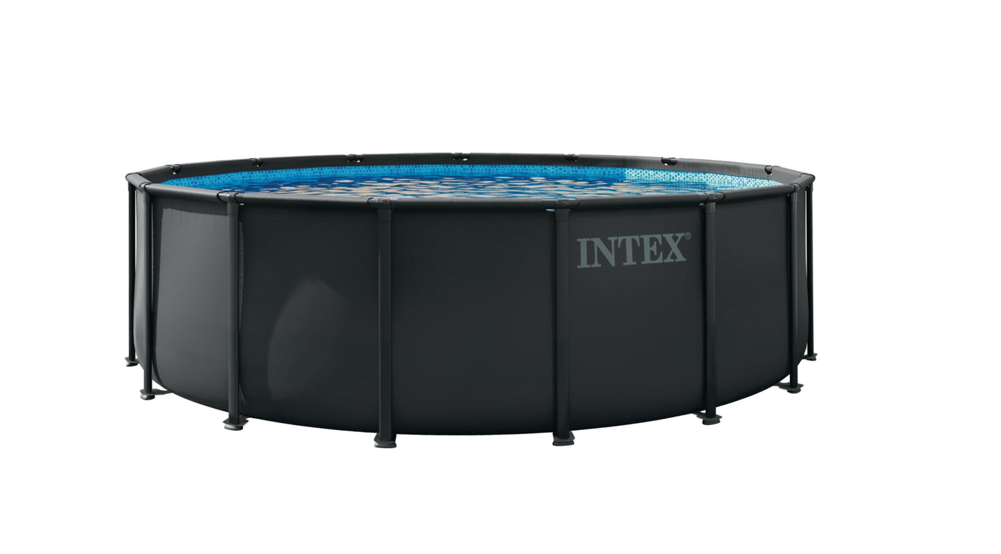 INTEX 26317MZ 15ft x 48in Ultra XTR Frame Deluxe Above Ground Swimming Pool Set with 1500 GPH Sand Filter Pump, Removable Ladder, Ground Cloth, Pool Cover, SuperTough, Puncture and Rust Resistant