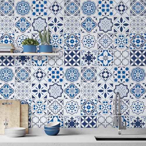 Timeet Blue Wallpaper Glossy Surface Thicken Waterproof Contact Paper Decorative Self Adhesive Film Peel and Stick Wallpaper Decorative Wall Paper for Countertop Shelf Drawers Liner 17.7"x78.7"