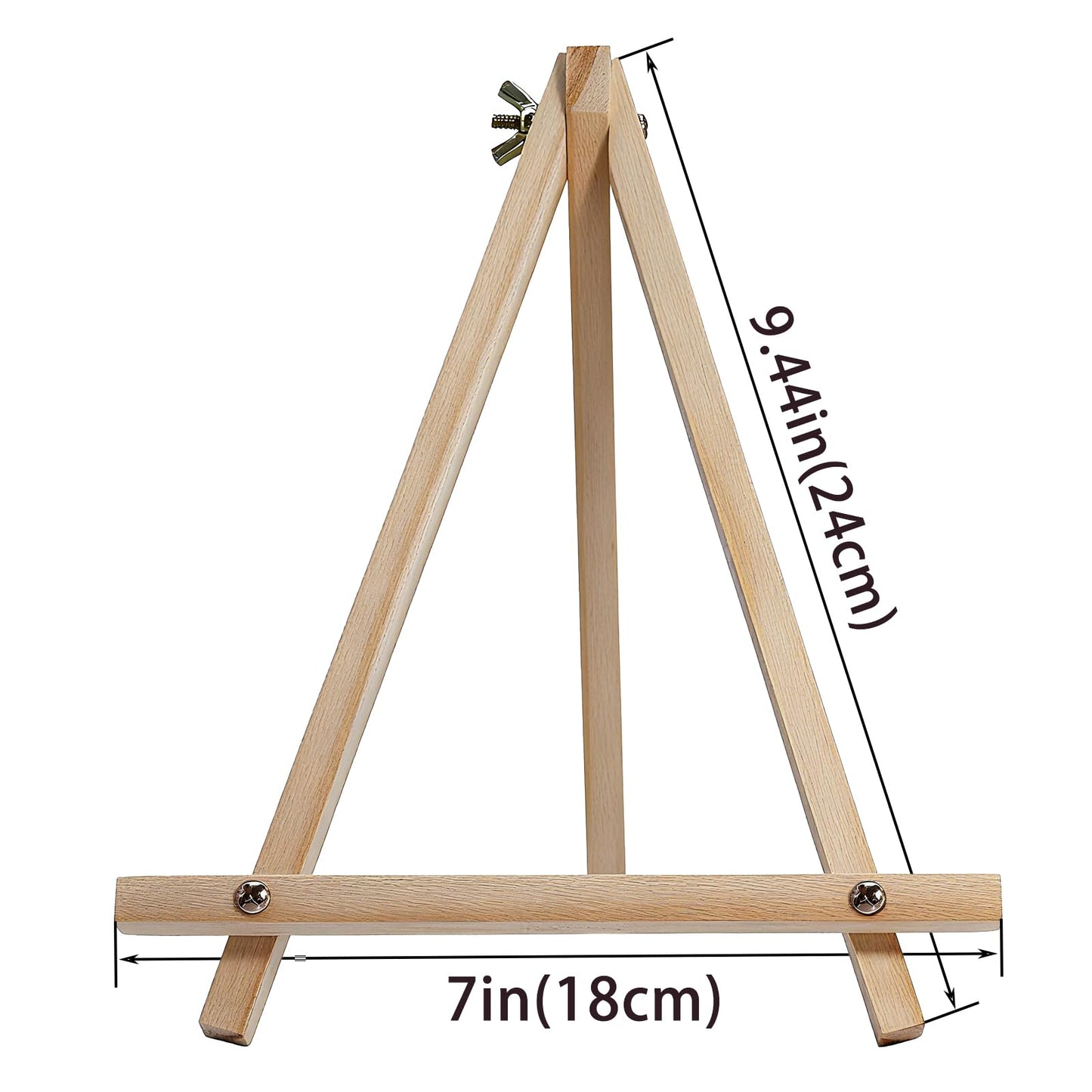 XCMVCN 15 Pack 9 Inch Wood Easels, Tabletop Painting Easel Stand for Canvas, Photo & Sign Display - Portable Tripod Art & Craft Easels for Kids and Adults