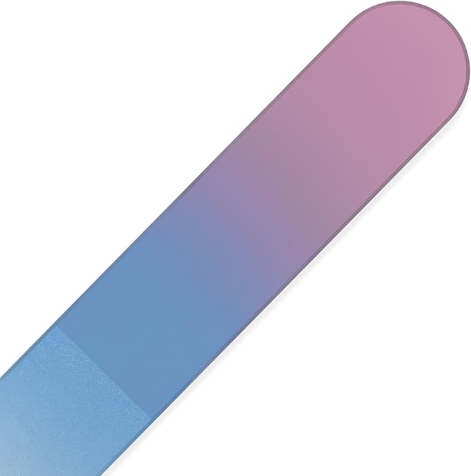Mont Bleu Nail File in Black Pouch - Czech Tempered Glass - Birthday Gifts for Women - Crystal Nail Files for Natural Nails