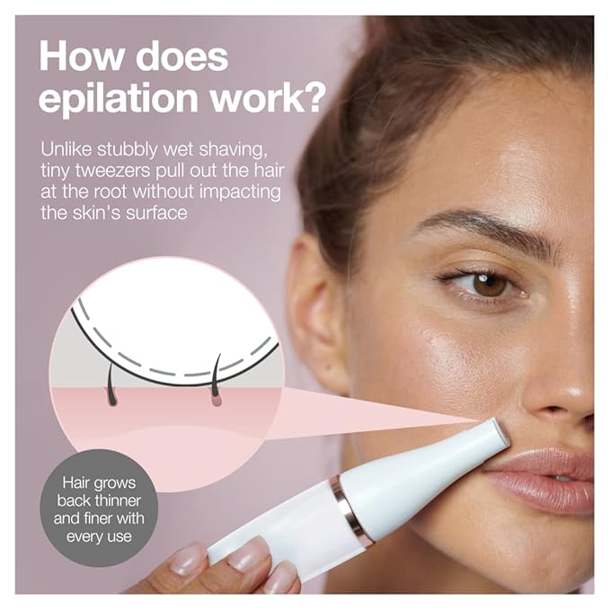 Braun Face Epilator Facespa Pro 911, Facial Hair Removal for Women, Hair Removal Device, 3-in-1 Epilating, Cleansing Brush and Skin Toning with 3 Extras