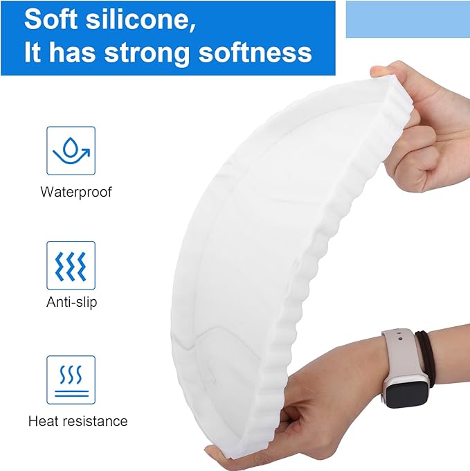 Silicone Bathroom Oval Tray,Decorative Vanity Trays,12in x 5in,Sponge Holders, Kitchen Countertop/Sink Organizers, Perfumes, Plants, Lotion Bottles,Soap, Jewelry & Key Trinkets