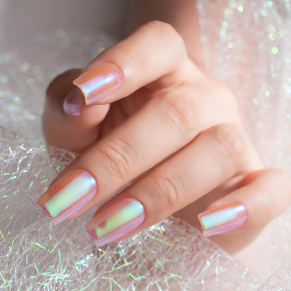Pretty Diva 0.3g Mermaid Unicorn Chrome Nail Powder, Aurora Iridescent Chrome Powders for Nails, Mermaid Powder for Nails Chrome Mica Powder Manicure Pigment